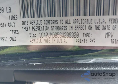 2016 Jeep Cherokee Limited из США, поврежденный, VIN 1C4PJMDB5GW289320